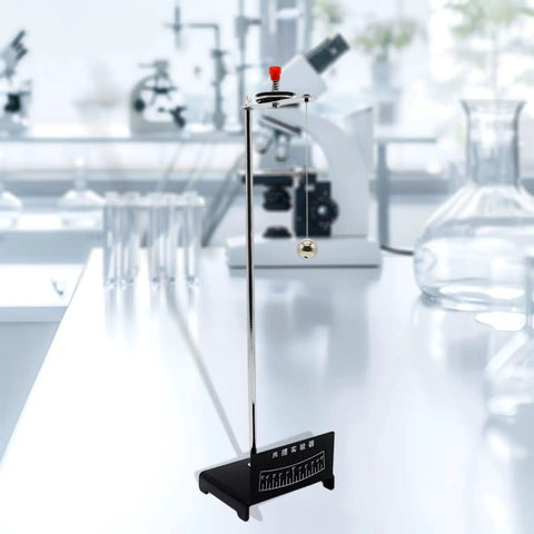 Pendulum Experiment Set For Home School Math And Physics Lessons, Compact 45.5x11.5x9cm Educational Tool on lab table.
