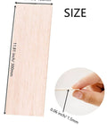 Balsa Wood Sheets Bundle One Sixteenth Inch Thick 4 By 12 Inches Natural Unfinished Wood For DIY Crafts And Model Making Perfect For House Airplane Ship And Boat Projects Wooden Plate Blocks For School Projects 300x100x1.5mm size chart