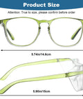 12 Pack Anti Fog Safety Glasses Goggles Protective Eyewear Clear Lenses With Scratch Resistant Frames In Multiple Colors, size shown