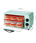 Top Shelf Five Layer Food Dehydrator And Compact Air Dryer For Fresh Fruits Lean Meats And Custom Pet Treats featuring sliced citrus on trays.