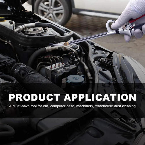 High Volume Air Blow Gun With Extendable Nozzle Up To 26 Inches cleaning car engine, all metal construction, heavy duty pneumatic tool