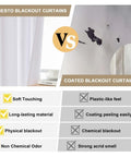 Comparison between Ebesto blackout curtains and coated blackout curtains, highlighting quality differences.