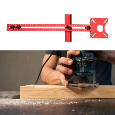Versatile 24 Inch 4 In 1 Router Milling Groove Bracket With Aluminum Alloy Circle Cutting Jig on wooden surface