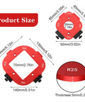 Heavy Duty Aluminum Router Corner Radius Templates For Smooth Woodworking Edges And Dead On Arc Cuts DIY Edge Profiler Jig with R10-R50 sizes.