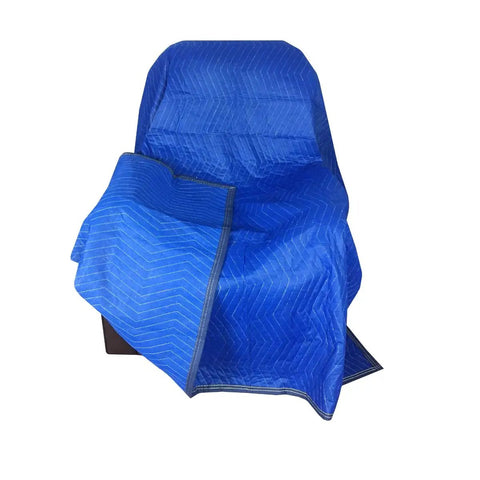 Four Pack Heavy Duty Moving Blankets For Furniture Protection Quilted Padding 72 By 80 Inches Blue Ideal For Household Moves
