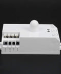 Smart Microwave Motion Sensor Switch 5.8GHz TDL1913, white PVC, through-walls detection, wall mount, side view
