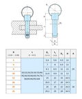 Rugged 10mm Stainless Steel Quick Release Pin With Push Pull Mechanism For Tool Free Locking, High Load Capacity And Corrosion Resistant Design showing dimensions and specifications.