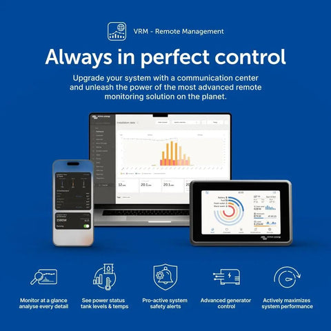 SmartSolar MPPT Charge Controller With Bluetooth For 100V 12/24V Systems, mobile app and dashboard monitoring on device screens
