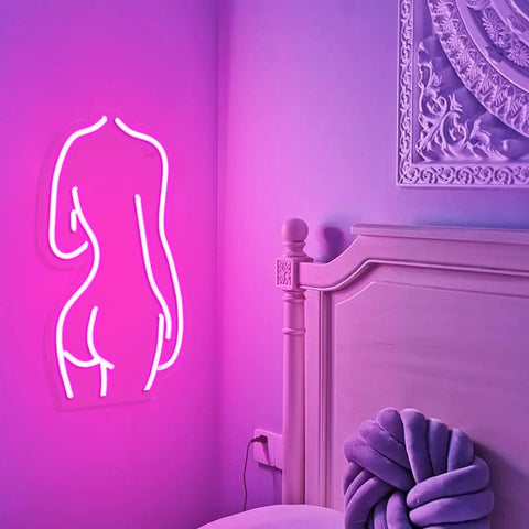 Neon Lights Sign For Wall Decor And Bedroom Vibe Lit LED Sign USB Powered Acrylic Backplate 5V Low Voltage No Noise Safe Glow