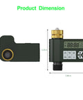 Garden Hose Faucet Water Timer With Brass Inlet For Outdoor Irrigation Programmable Sprinkler Timer dimensions shown