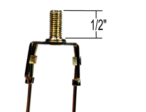 Clip On Lamp Shade Clip Adapter With Finial Top Gold For Washer Type Shades Universal Fit No Harp Needed Easy No Fuss Install close-up