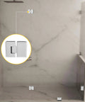 Adjustable Glass To Glass Shower Door Hinge With 180 Degree Swing Heavy Duty Solid Forged Brass Satin Finish Fits 3/8 In Or 1/2 In Glass