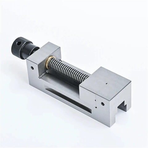 The 2 Inch Precision Mini Vise Is A Solid Grip For Your Lathe Work Setup This Machine Vice Delivers Top Tier Performance For Milling And Drilling Tasks Perfect For Tight Spaces And Quick Clamping Jobs It Adds Serious Value To Any Workshop Gear - close-up view showing the precision mechanism and manual drive.