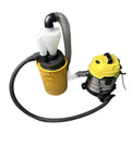 2.5 Inch Woodworking Dual Filtration Cyclone Dust Collector with Beefy Turbocharged Suction for heavy duty workshop use