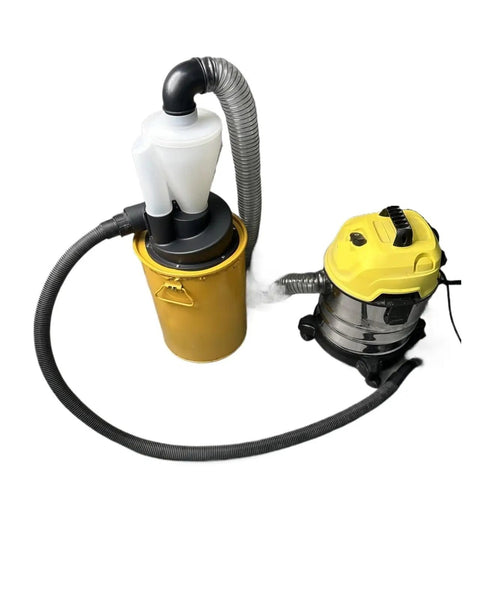2.5 Inch Woodworking Dual Filtration Cyclone Dust Collector with Beefy Turbocharged Suction for heavy duty workshop use