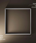 Square Real Rain Overhead Panel Trim Kit For Real Rain Panel K-31110 K-31111-CP Polished Chrome, 19.5" width, 0.5" depth.