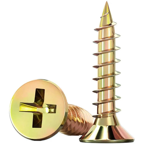 Heavy Duty Cross Flat Head Wood Screws Made From Galvanized Carbon Steel For M3 To M6, Built Tough And Rust Resistant, Load Bearing