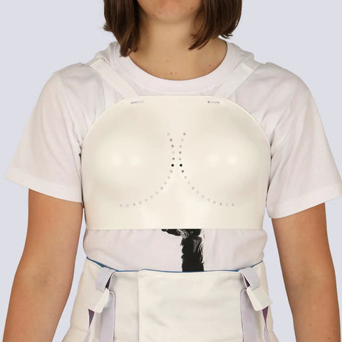Lightweight Women's Fencing Chest Guard With Adjustable Elastic Straps, Comfy Breathable Foam Shield For Foil Epee Sabre Gear