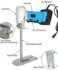 Heavy Duty Brushless Foam Cutter Kit With Dual Blade Power Up To 3000 RPM For Cutting All Densities Of Foam Rubber Upholstery Cushions And Flexible Plastic Foam For Fast Smooth Bevel Cuts, blue hand tool