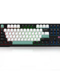 Slick 87 Key Gasket Mount Tenkeyless Mechanical Keyboard Featuring Hot Swappable Switches And Full Spectrum RGB Illumination, top view.