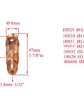 TIG Collet Bodies 10N32 Three Thirty Second Inch Orifice Two Point Four Millimeter for QQ300, showing dimensions and thread size