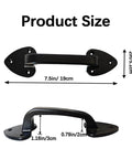 Heavy Duty Barn Door Handles 7.5 Inch Cast Iron Gate Pulls For Outdoor Gates Sheds And Sliding Barn Doors In Black Matte Finish