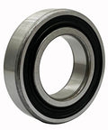 6006-2RS Deep Groove Ball Bearing 30x55x13mm, double rubber sealed, side view, used in machinery, motors, and conveyors.