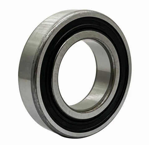 6006-2RS Deep Groove Ball Bearing 30x55x13mm, double rubber sealed, side view, used in machinery, motors, and conveyors.