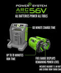 56V ARC Lithium battery and charger for Electric Cordless Self Propelled Lawn Mower With 22 Inch Aluminum Deck Select Cut