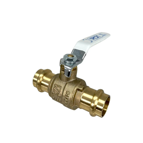 2-Pack 3/4-Inch Press Copper Ball Valve With Full Port Brass Body Built Tough Lead Free For Potable Water Compatible With Hard Copper Pipe Types K L M Requires Press Tool Not Included