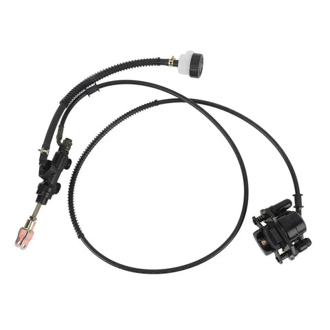 Beefed Up Hydraulic Disc Brake Caliper System with 1.5m hose and pads for ATV Quad Go Kart Mini Bike shown in full view
