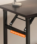 Close-up of No Sweat Setup Foldable Standing Desk With Truly Zero Assembly Required showing dual-spring support design.