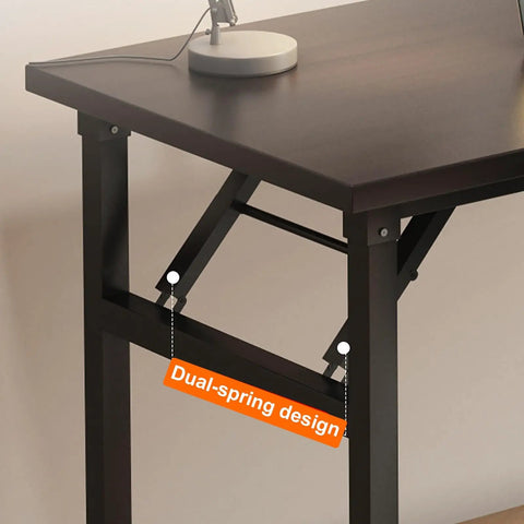 Close-up of No Sweat Setup Foldable Standing Desk With Truly Zero Assembly Required showing dual-spring support design.