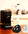 Self Adhesive Caster Wheels For Kitchen Appliances 360 Degree Swivel Rollers on a kitchen countertop with a coffee machine.