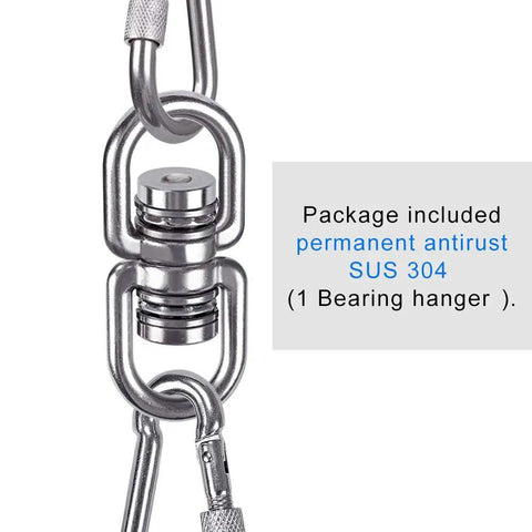 Heavy Duty Bearing Swing Swivel 360 Degree Rotation For Hanging Projects, industrial-grade SUS 304, package includes bearing hanger