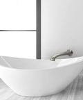Brass Tub Spout Non Diverter 8 Inch Wall Mount Brushed Nickel Tub Filler Faucet With No Splash Design Honeycomb Bubbler