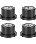42mm Polyurethane Gym Pulley Wheels Set For Cable Machines Quiet, Smooth Operation Replacement Pulleys For Lifting Equipment And Home Gym Accessories Fits Standard Weight Stack Systems 4 Pack, four black pulleys