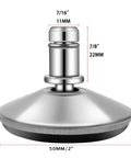 Heavy Duty Low Profile Desk Chair Casters With A Grippy Grip Ring Base showing dimensions of 11mm stem and 50mm base for stability.