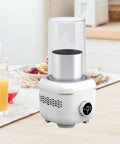 Dual Zone Desktop Cup Warmer And Cooler Plate Aluminum Electric Beverage Heater with clear lid and digital control.