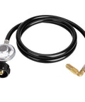Six-Foot Propane Adapter Hose For Blackstone 17 And 22 Inch Tabletop Griddles With 90 Degree Elbow Connects To Large Propane Tanks