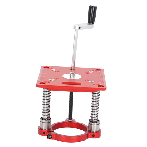 65mm Aluminum Router Table Lifting System With Adjustable Router Lift For CNC Fine Milling Ring Clamping Method red unit