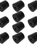 10 Pack Black Rubber Door Stopper Wall Protector With Screws Anti Scratch Noise Reduction Floor Mount Door Bumper