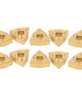Heavy Duty CNC Lathe Turning Inserts Set With Indexable Solid Carbide Blades For Steel And Heat Alloys, WNMG080408-TM LF9018, 10 pcs