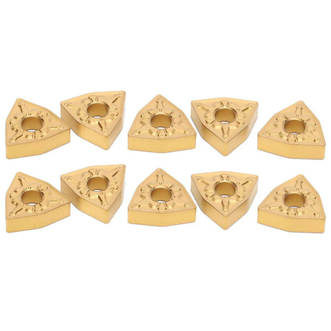 Heavy Duty CNC Lathe Turning Inserts Set With Indexable Solid Carbide Blades For Steel And Heat Alloys, WNMG080408-TM LF9018, 10 pcs
