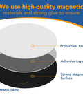 Layered view of Hella Strong 360 Pack Flexible Magnetic Dots With Self Adhesive Backing showcasing materials used and dimensions.