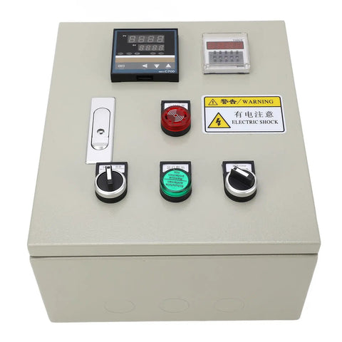 PID Temperature Controller For Heavy Duty Industrial 3 Phase 15KW 380V Digital Display Box With Integrated Components For Oven Curing Machine Temperature Regulation And Precision Thermostat Control, front view
