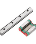 Compact 12mm Linear Rail with Four Point Ball Retainer and Built In Lubrication System includes 100mm travel