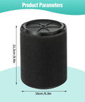 VF7000 Wet Vacuum Filter Replacement Pack For Ridgid And Husky Shop Vacuums, foam filter dimensions 21.3x16 cm