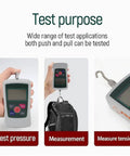 Portable Push Pull Force Gauge For Quick Tension Testing Battery Powered Mini Dynamometer With Built In Sensor 50 To 500N used for push and pull tests