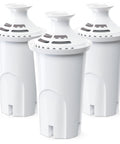 Three Pack Water Filter Replacements For Brita Pitchers And Dispensers BPA Free Fits Classic 35557 OB03 And Mavea 107007 shown